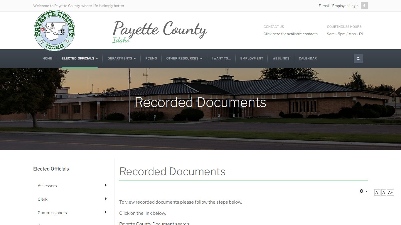 Recorded Documents - Payette County, Idaho