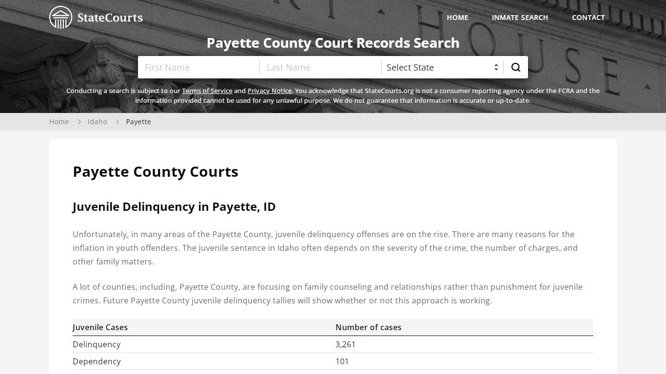 Payette County, ID Courts - Records & Cases - StateCourts